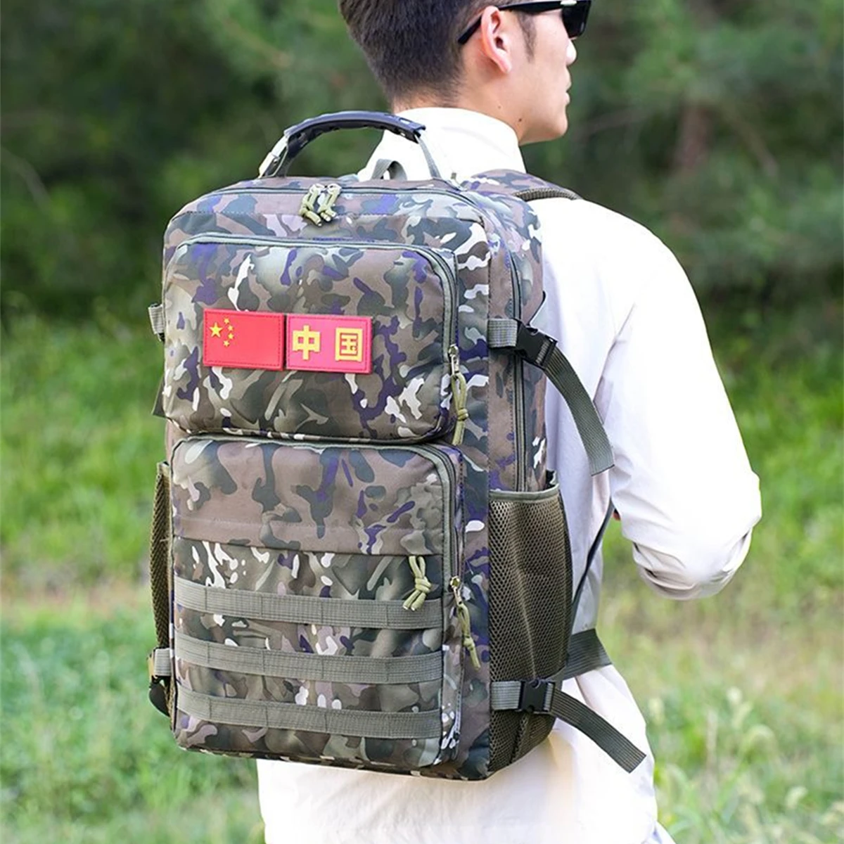 Large Capacity Fishing Backpack Tackle Sling Bag -Lightweight Sling Tackle Storage Bag- Fishing Backpack with Rod Holder