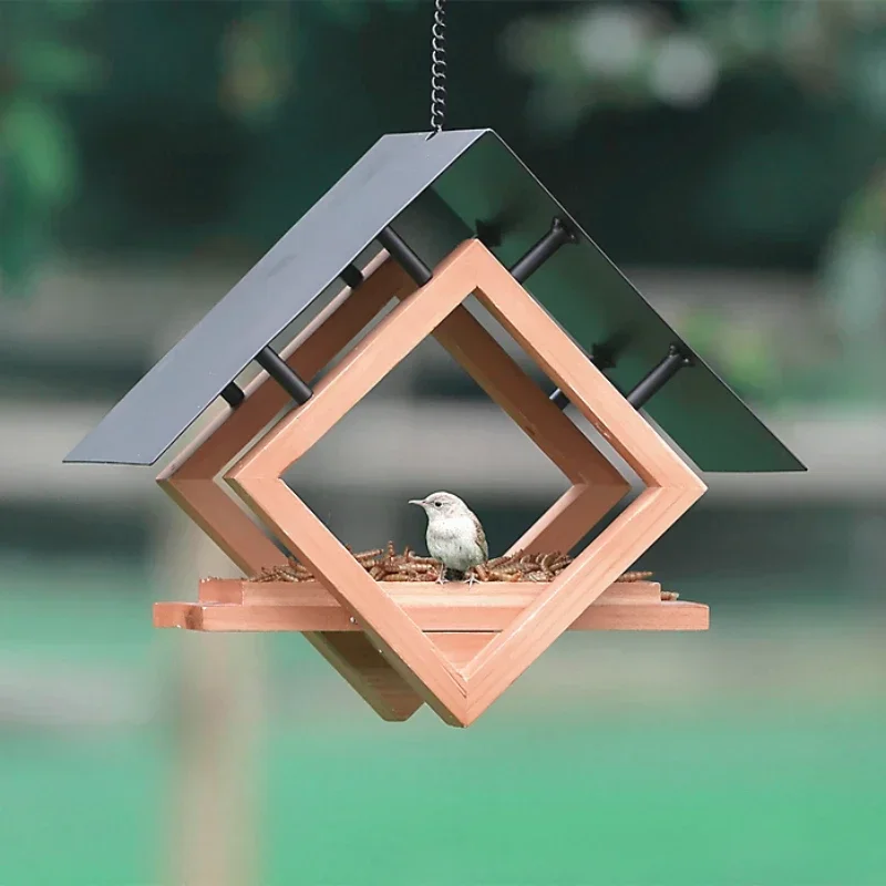 Beautiful hanging decorative metal bird feeder