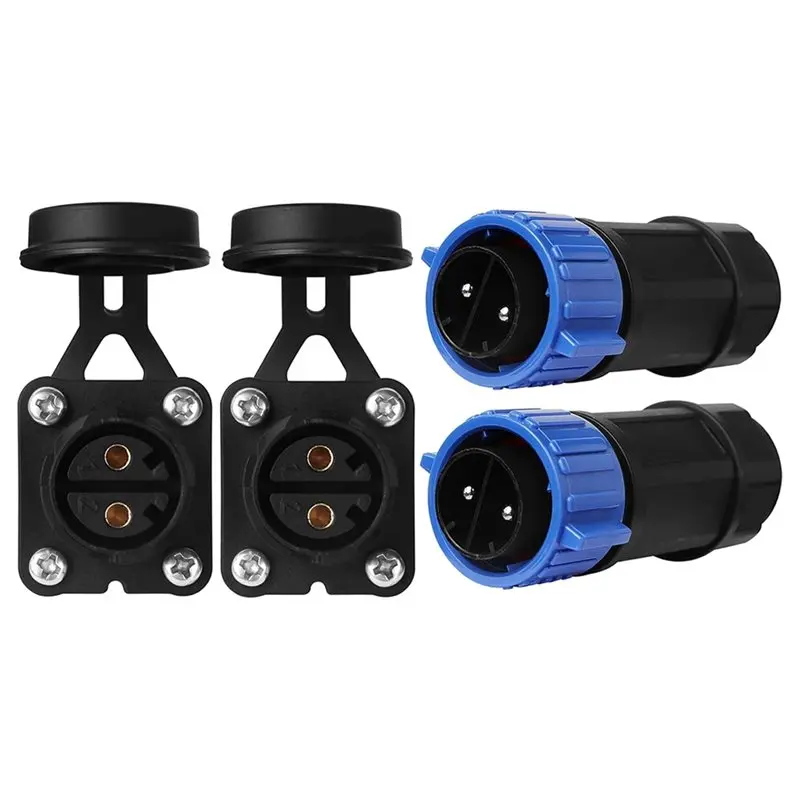 Marine Boat DC Power Connector 12V/24V 36V/48V Trolling Motor Plug 2 Pack For Down Riggers/Fishing Reels Waterproof