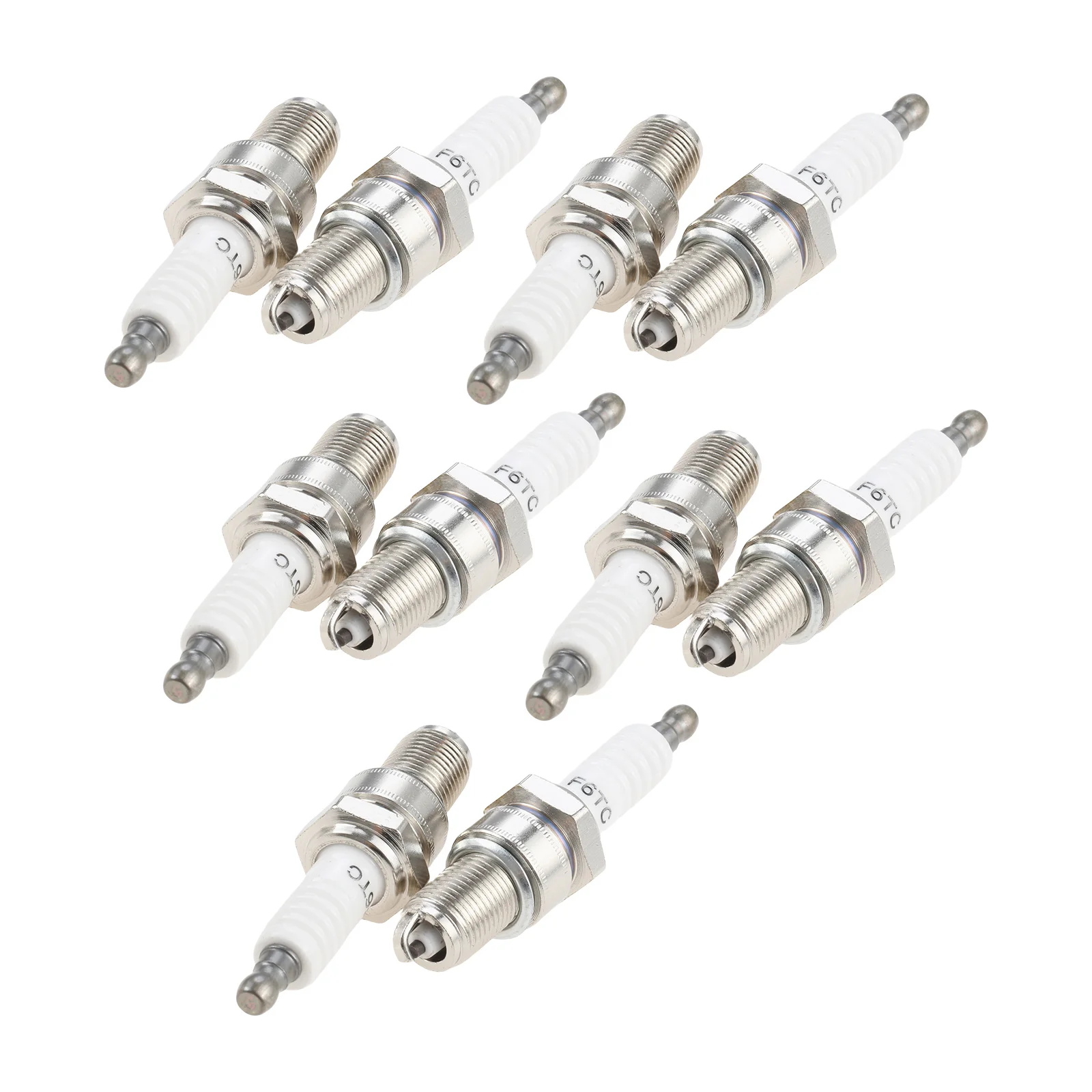 10Pcs Spark Plugs Compatible with BS 491055 491055T Champion RC12YC Kohler 12 132 02 MTD 759-3336 NGK BCPR6ES Torch KR5TC