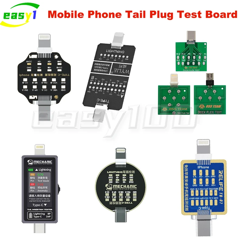 MECHANIC T810 T-824 WYLIE MaAnt RELIFE TB-07 6in1 mobile phone tail plug test board Quickly Inspect Locate Faults Repair Tool