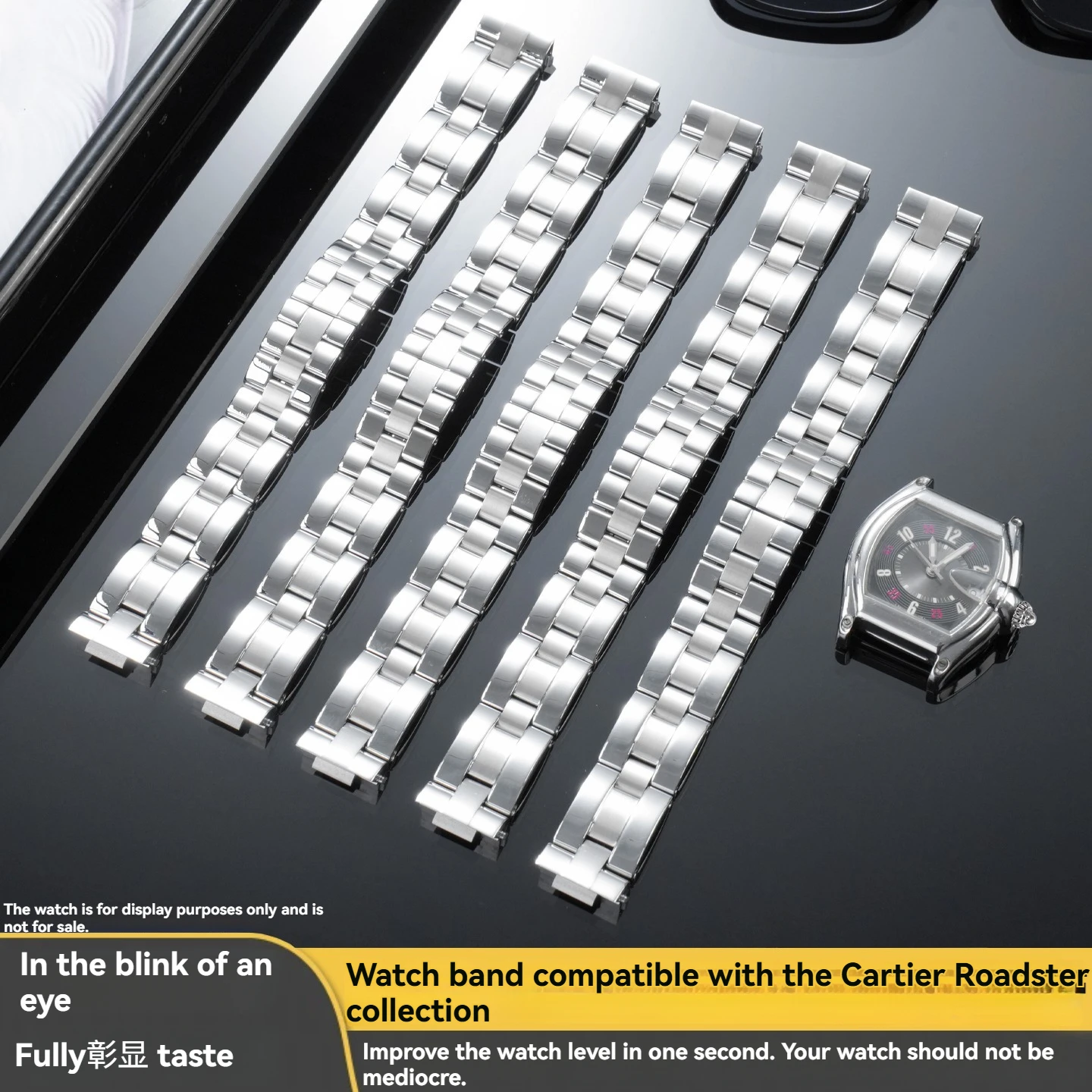 Stainless Steel Quick Release Watch Strap Metal Bracelet End Links For Cartier Roadster W6206017 W62025V3 W620601 Wristband