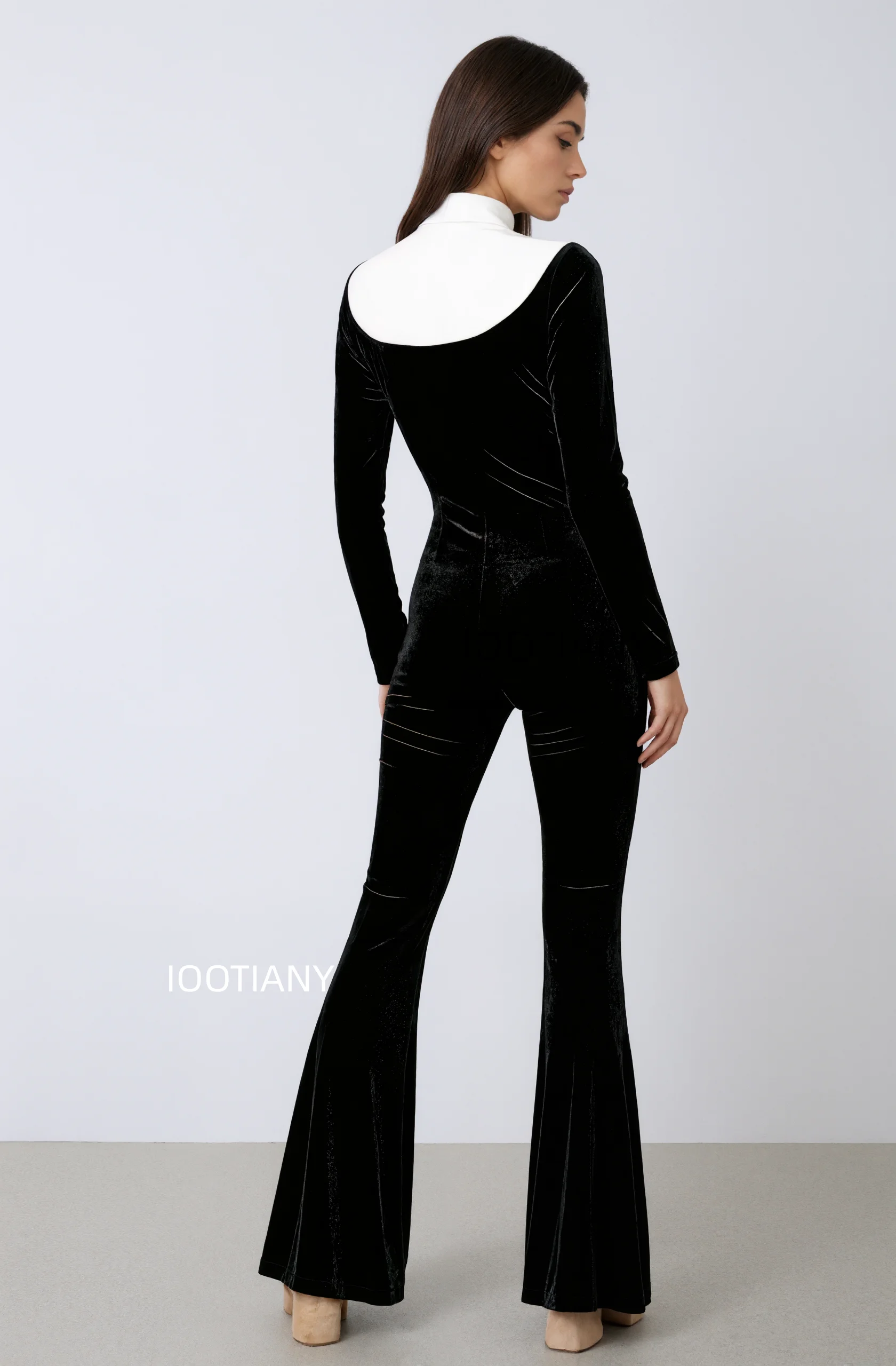 Damen Retro Skinny Flared Bell Bottom Jumpsuit, königlicher Bühnen-Performance-Bodysuit, Leoparden-Club-Cosplay-Show-Outfit – Detail 20