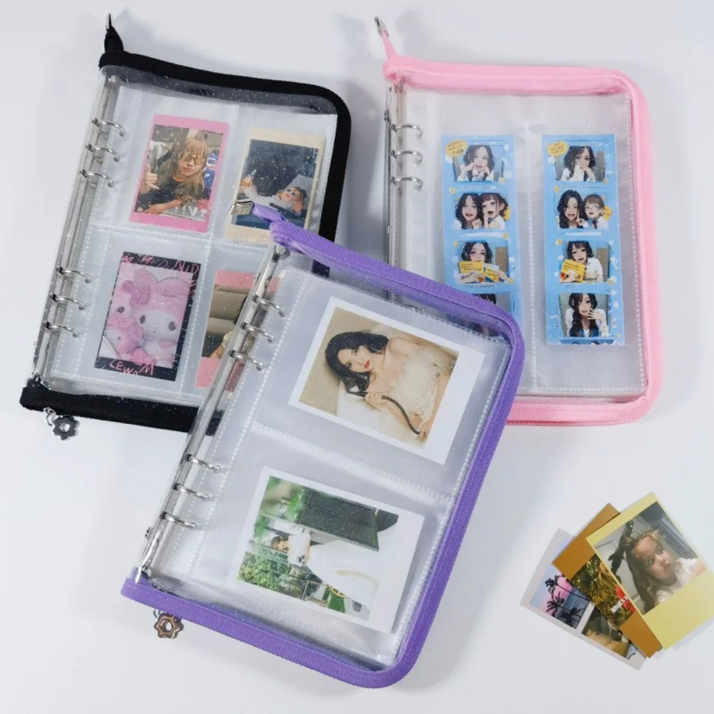 Zipper Album A5 Binder 30 Sheet Kpop Photocard Collect Book Photo Cards Organizer Notebook With 30PCS Sleeves School Stationery