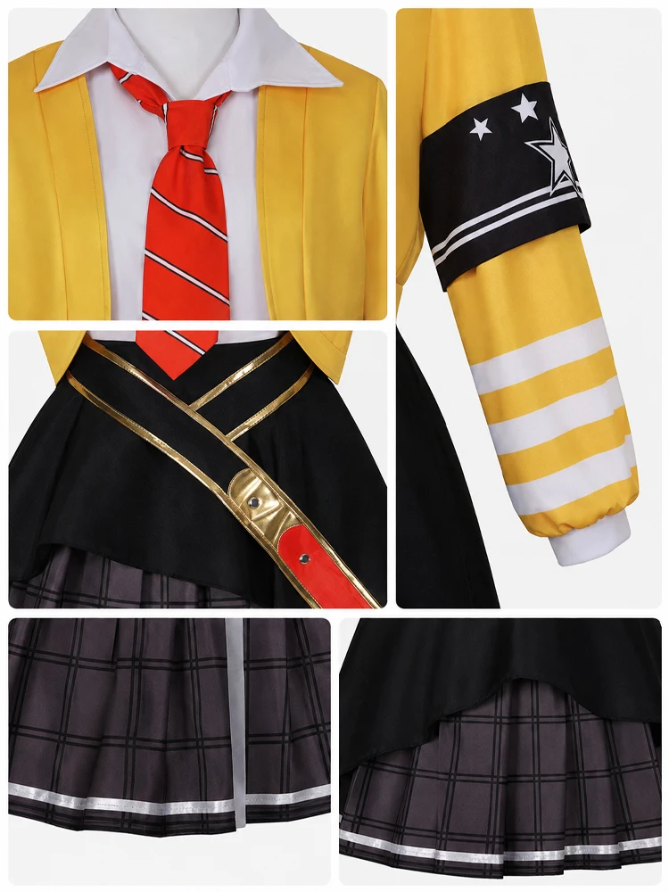 Ikka Hoshina Cosplay Costume World Plan Colorful Stage Costume Womens Halloween Carnival Party Set Stylish Streetwear
