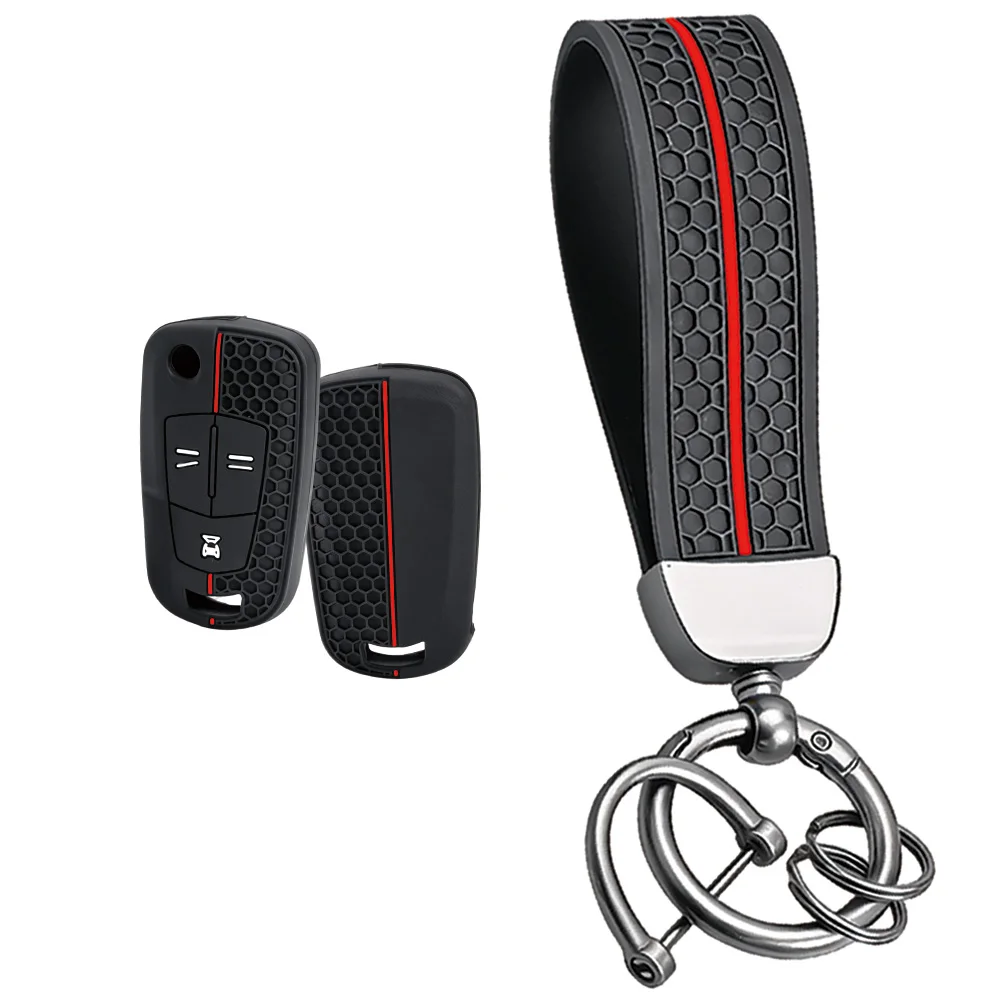 Flexible Matte Honeycomb Case With Keychain Compatible Opel Insignia Vectra Chevrolet Aveo Cobalt Flip Car Key Fob