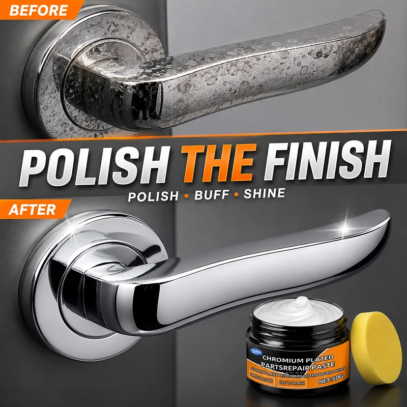 Chrome Renovation Polishing Cream Car Metal Trim Restoration Paste for Door Handles Bumpers and Grilles