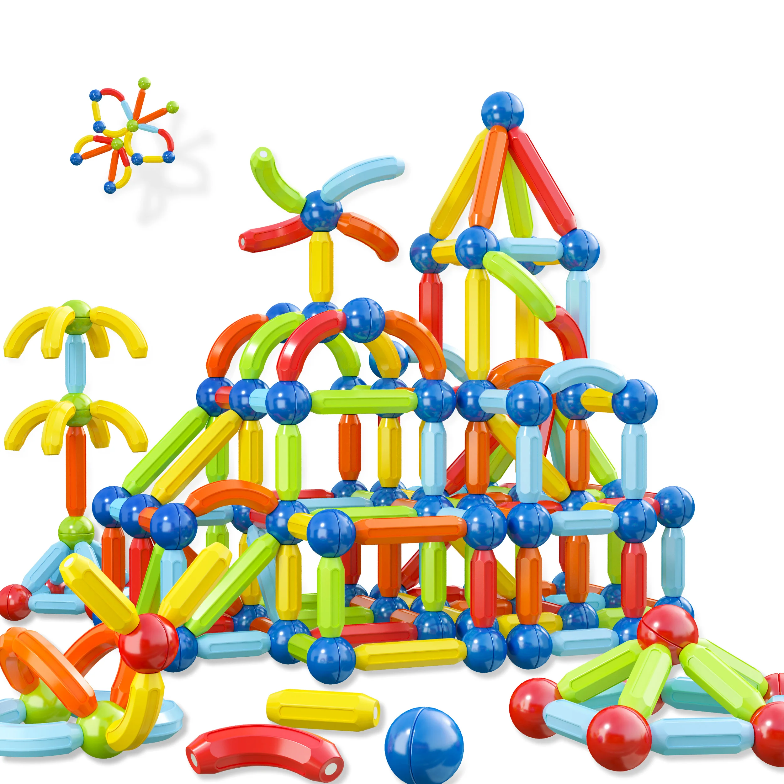 48 Magnetic Bar Is Suitable For Children To Practice Building Coordination