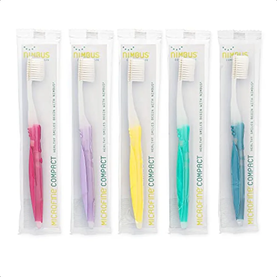 NIMBUS Extra Soft Toothbrushes Compact Head Periodontist Design Tapered Bristles for Sensitive Teeth and Receding Gums Individu