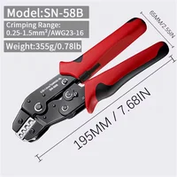 Ratcheting Crimping Tool Set For Dupont JST MOLEX Open Barrel,Dupont Molex JST TE Terminals & EPC PCIE SATA Pins SN-58B 6
