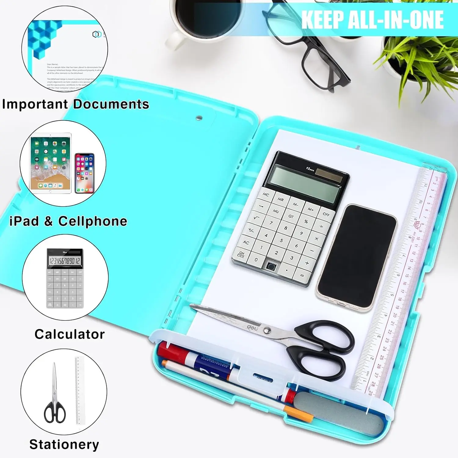 High Capacity Storage Clip Board Box Clipboard Wtih Pen Holder File Box Nursing Teacher Clipboard Folder for Office School Work