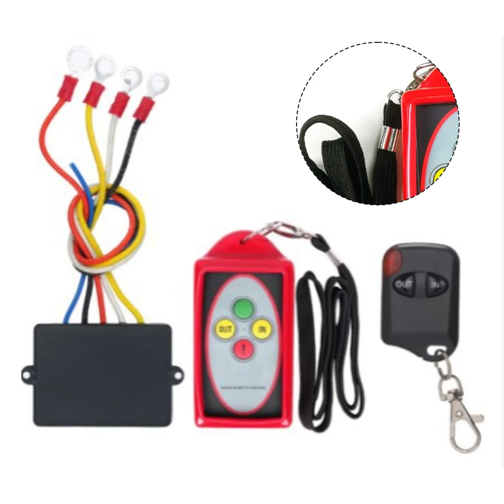 

1PCS 12V/24V Winch Wireless Remote Control Switch Kit With Long-life Transmitter For 75-150 Feet For SUVs/Trucks Receiver Module