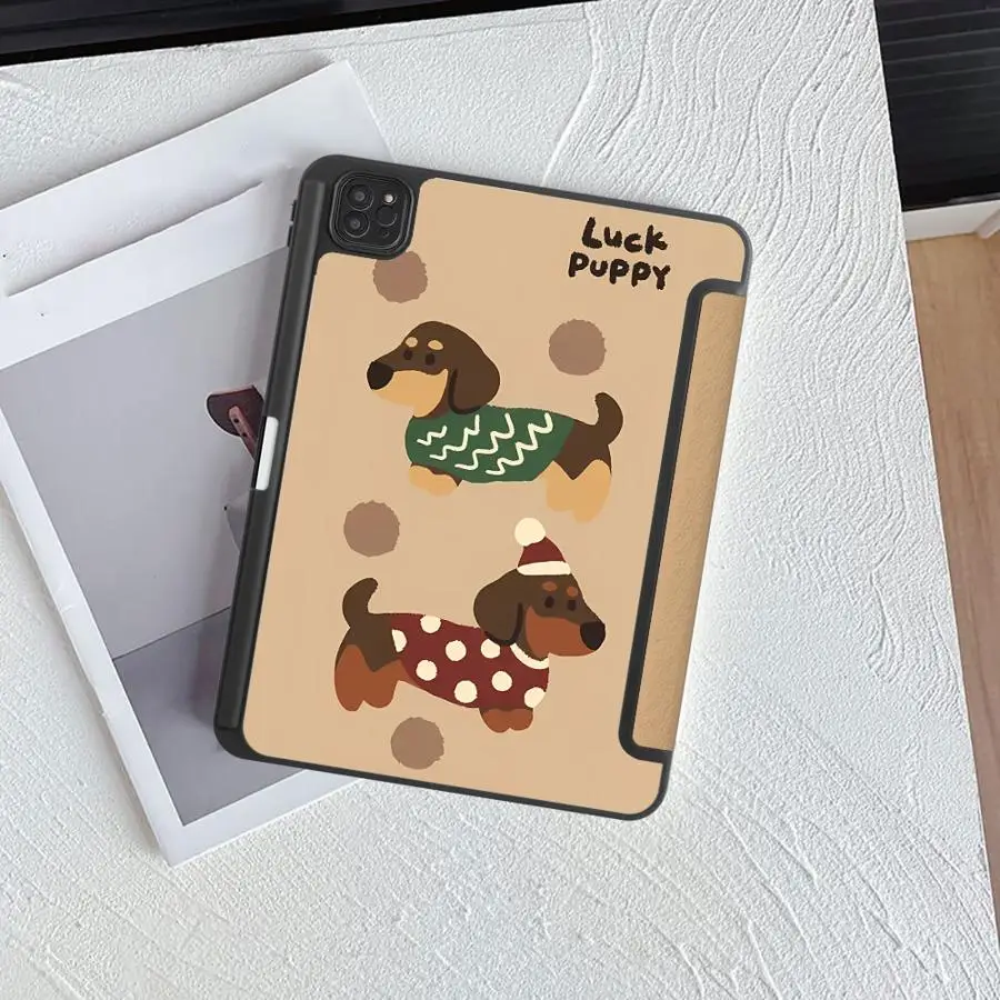 Cute Dog Cool Tablet Case For iPad Air 4 5 M3 M2 1 2 M4 11inch Mini 6 7 Pro 2025 Pro 11th 10th 9th 8th 7th 12.9inch Holder Cover