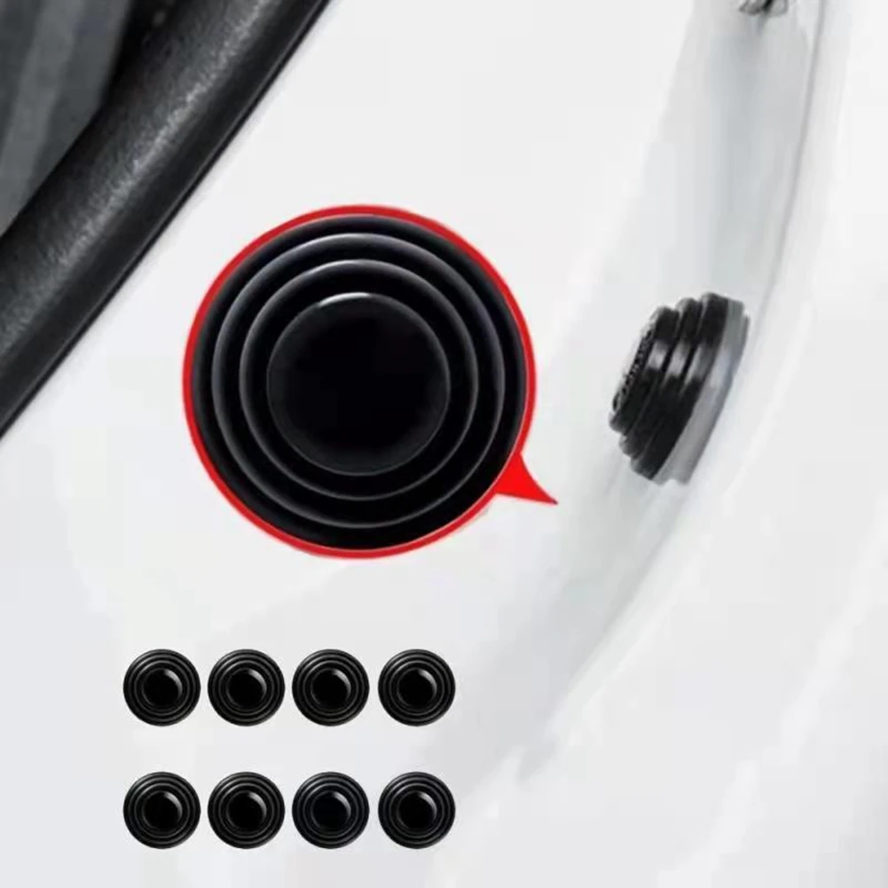 Anti-Collision Silicone Pad Car Door Closing Anti-Shock Protection Soundproof Silent Buffer Stickers Gasket Black