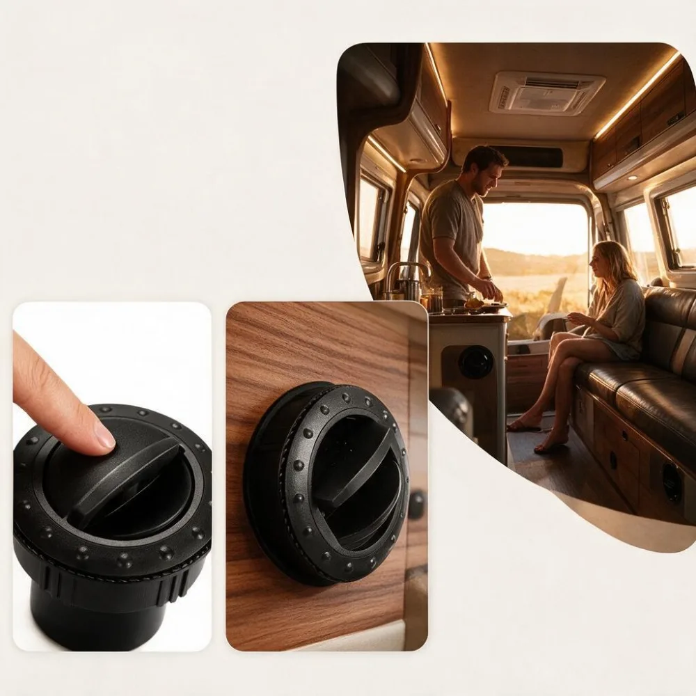 1/4PCS Strange 4Pcs RV Air Conditioning Deflector Outlet Louvered Air Vent Exhaust Grille for Car RV Boats Yacht New