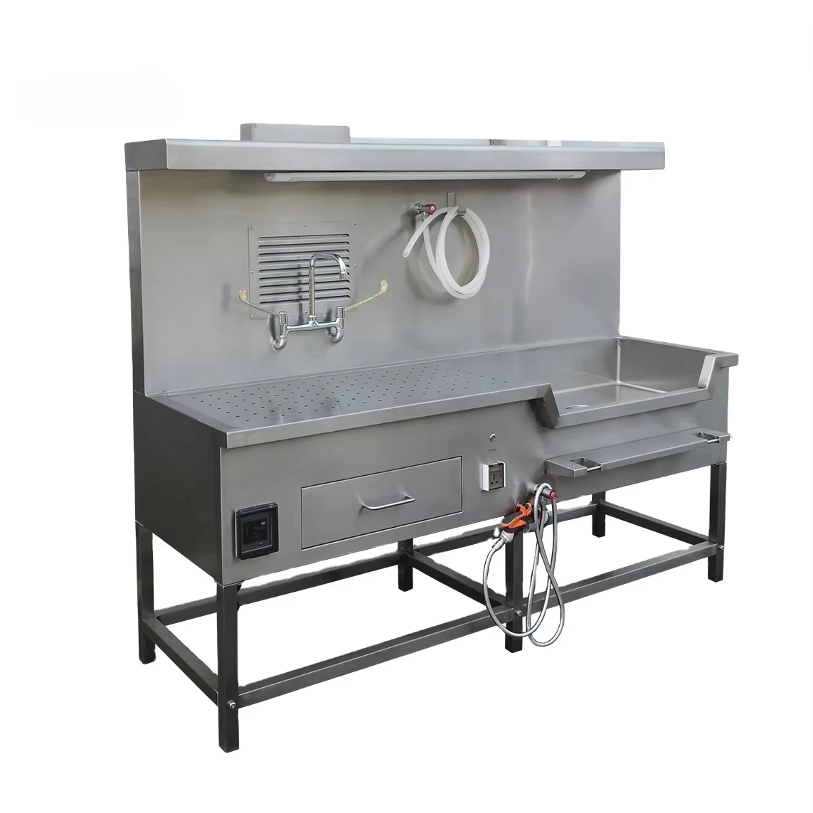 Hot sale popular design morgue equipment wall mounted dissecting sink with light