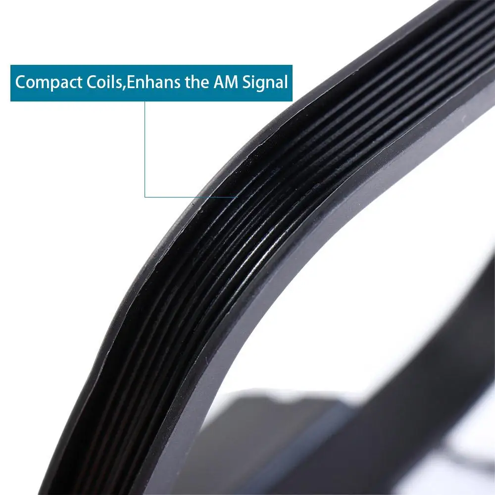 Schwarze Radio-Loop-Antenne, 2-polig, AV-Audio, blanker Draht, FM-Radio-Loop, Radiosignal, Empfang, Heim-Stereo-Empfänger, Am-Loop-Antenne