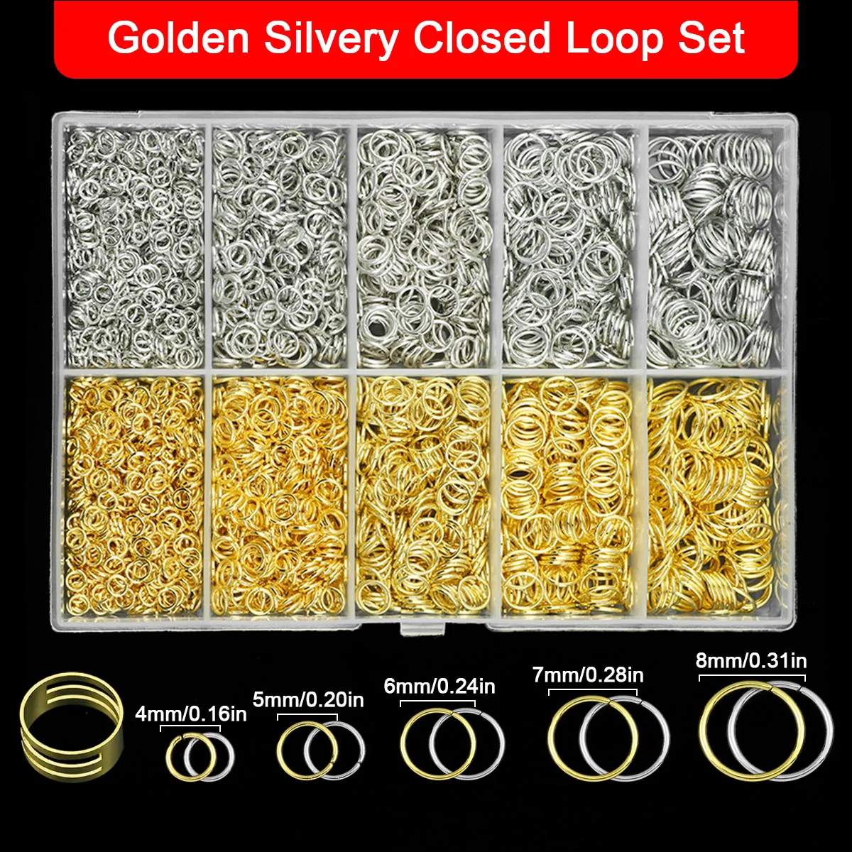 4600Pcs/Box Silver And Golden Jump Rings With Open/Close Tools For Jewelry Making Necklaces Repairing DIY Accessories Supplies