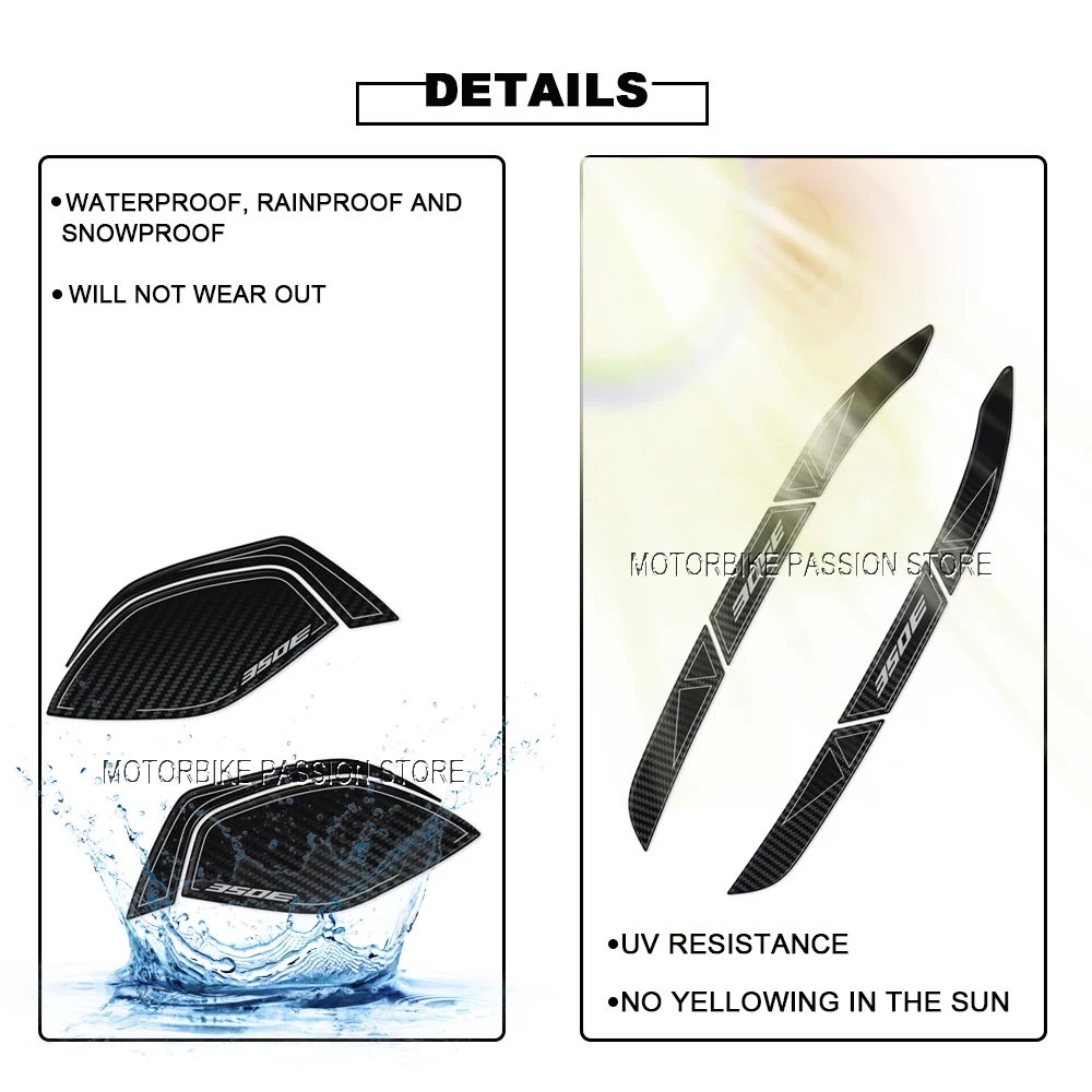 ل Zontes 350e 350E 350 E 2023 2024 طقم تزيين حماية الجسم دراجة نارية الملحقات ملصقات مقاوم للماء خزان الوقود مائي