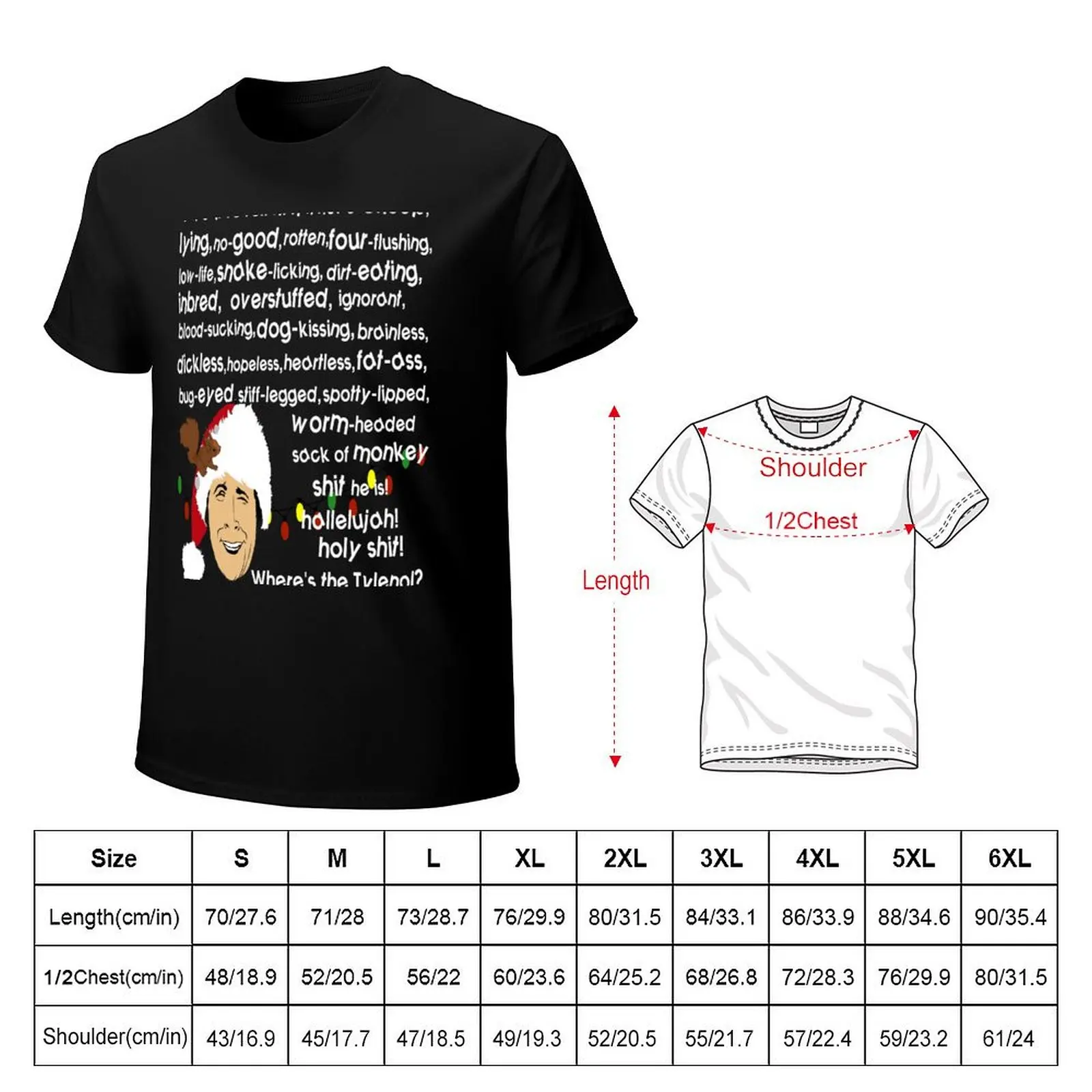 Clark Griswold Rant T-Shirt Festive Simple T-Shirt