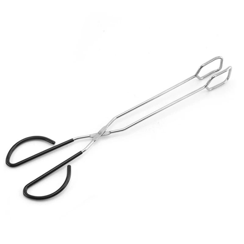 ملقط مطبخ من الفولاذ المقاوم للصدأ ملقط مقص طويل جدًا مع مقبض مريح لشواء الشواء HY