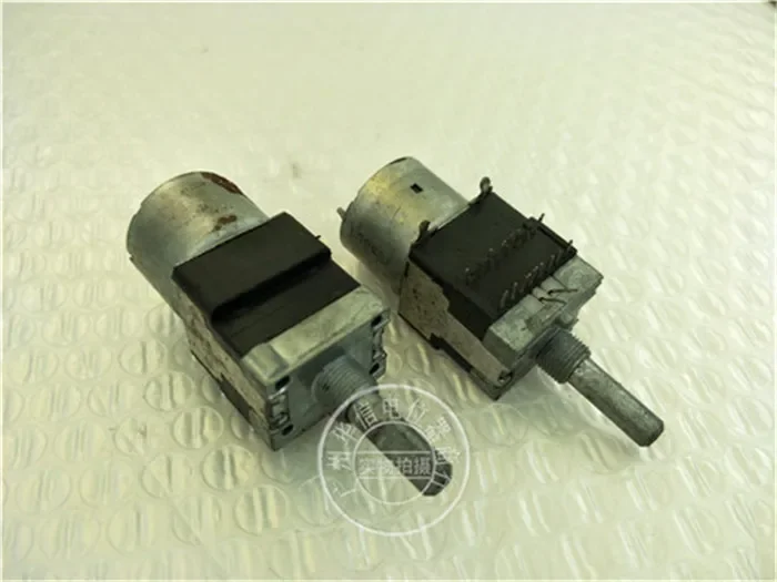 Used Japanese RK168 quadruple light motor potentiometer 50KX4 50K handle length 25MMF