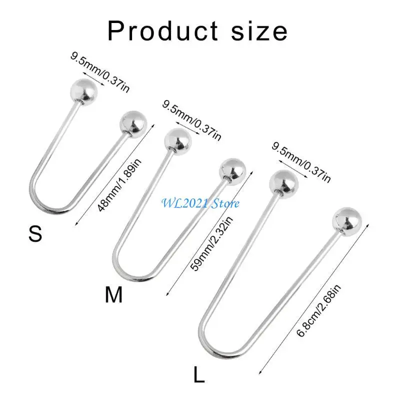 G5GC Multipurpose Metal Spirals Clasps Double Head Brooch 2Pieces Set Garment Fixing Button Clip for Parties and Office Wear