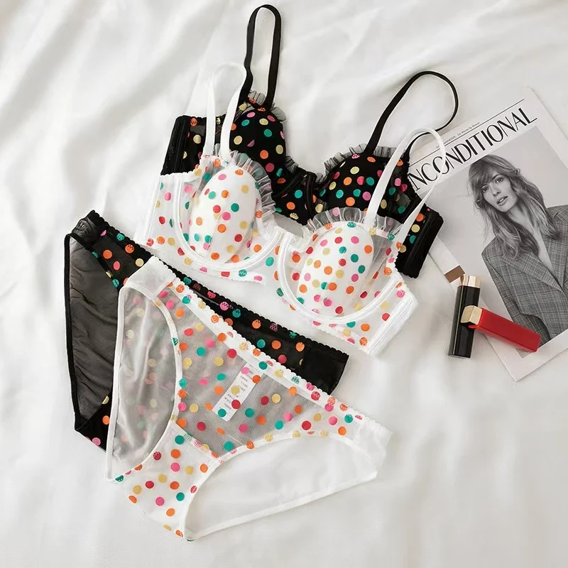 

Французский тонкий кружевной бюстгальтер с заячьими ушками, удобный комплект нижнего белья с большой грудью, мягкое стальное кольцо, антипровисающий сексуальный комплект с бюстгальтером