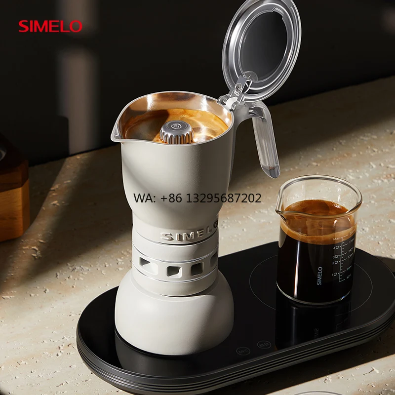 

SIMELO High Quality Mocha Coffee Pot 170ML Fresh Extract Version Home Aluminum Espresso Coffee Mocha Kettle