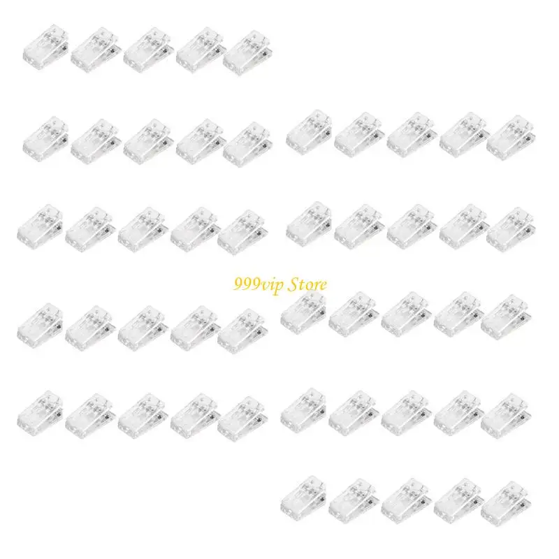 

C90c 50pcs Clear Hanging Clip Poster Hanger Clip -Adsive Clip Hanger Hanger
