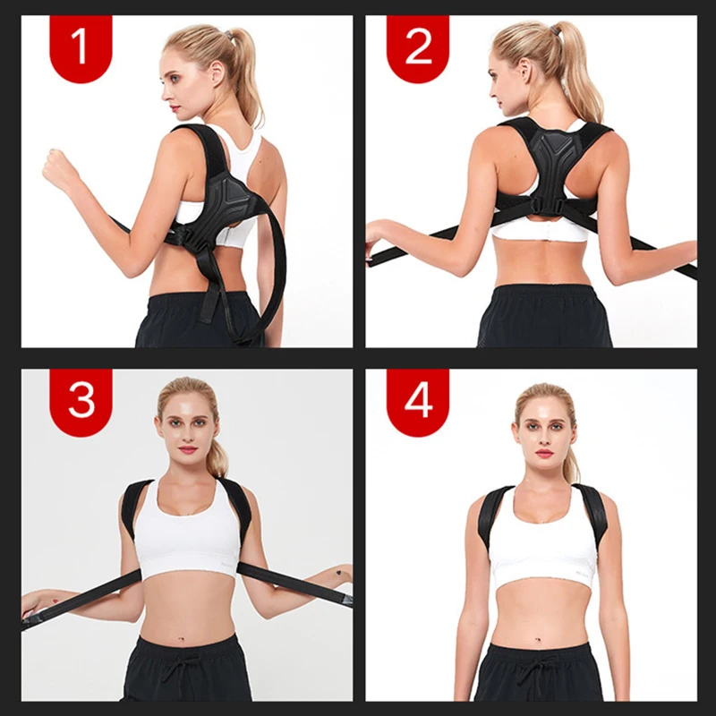 Adjustable Back Shoulder Posture Corrector Belt Clavicle Spine Support Reshape Your Body Home Office Sport Upper Back Neck Brace