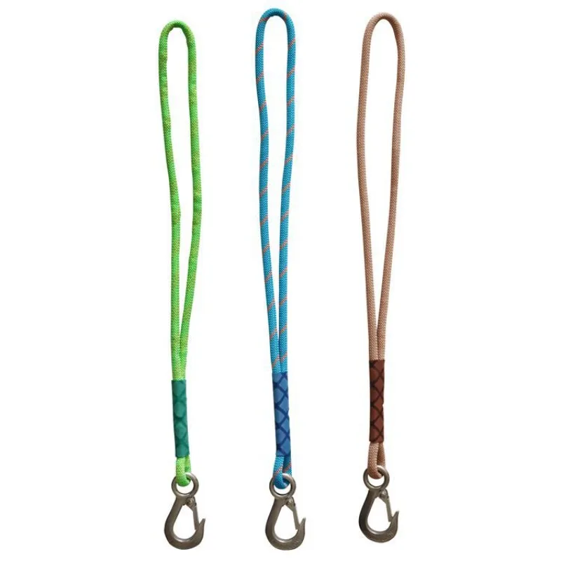 Heavy Duty Nylon Sling with Metal Hook - Wear-resistant - Suitable for Outdoor Hammocks, Tree Swings, and Patio Chairs