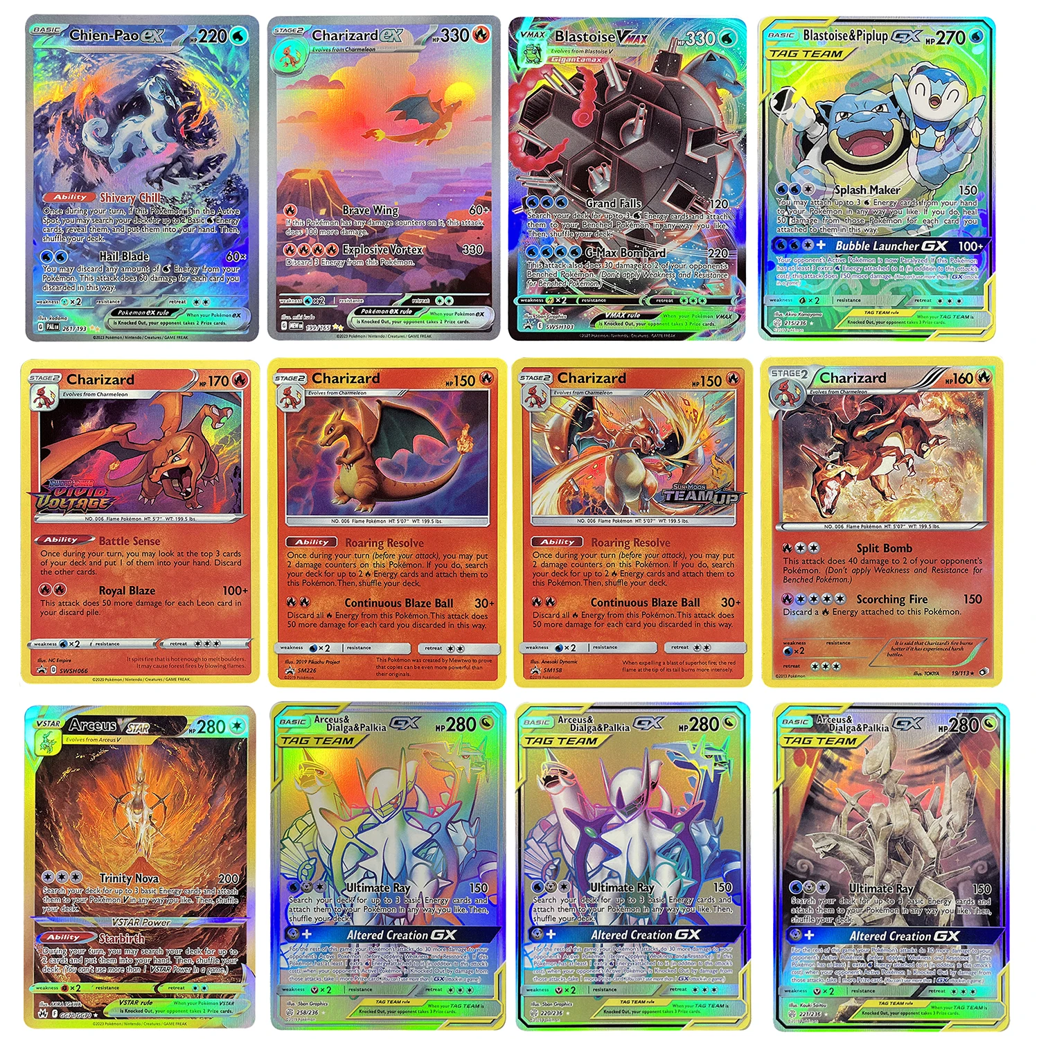 PKM Cards  Custom Charizard Arceus Blastoise Trading Collection Cards Hobbies Rare Collection Battle Cards Toys Gifts