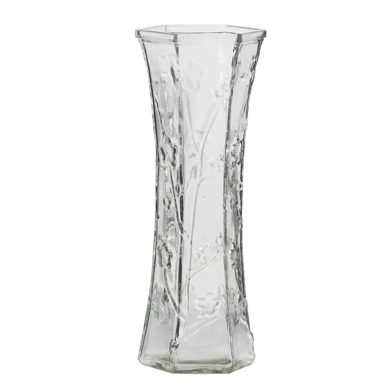 Nordic Extra Large Clear Glass Vase for Dried Flowers Bamboo Lily Arrangement Home Decor Water Cultivation Display Piece