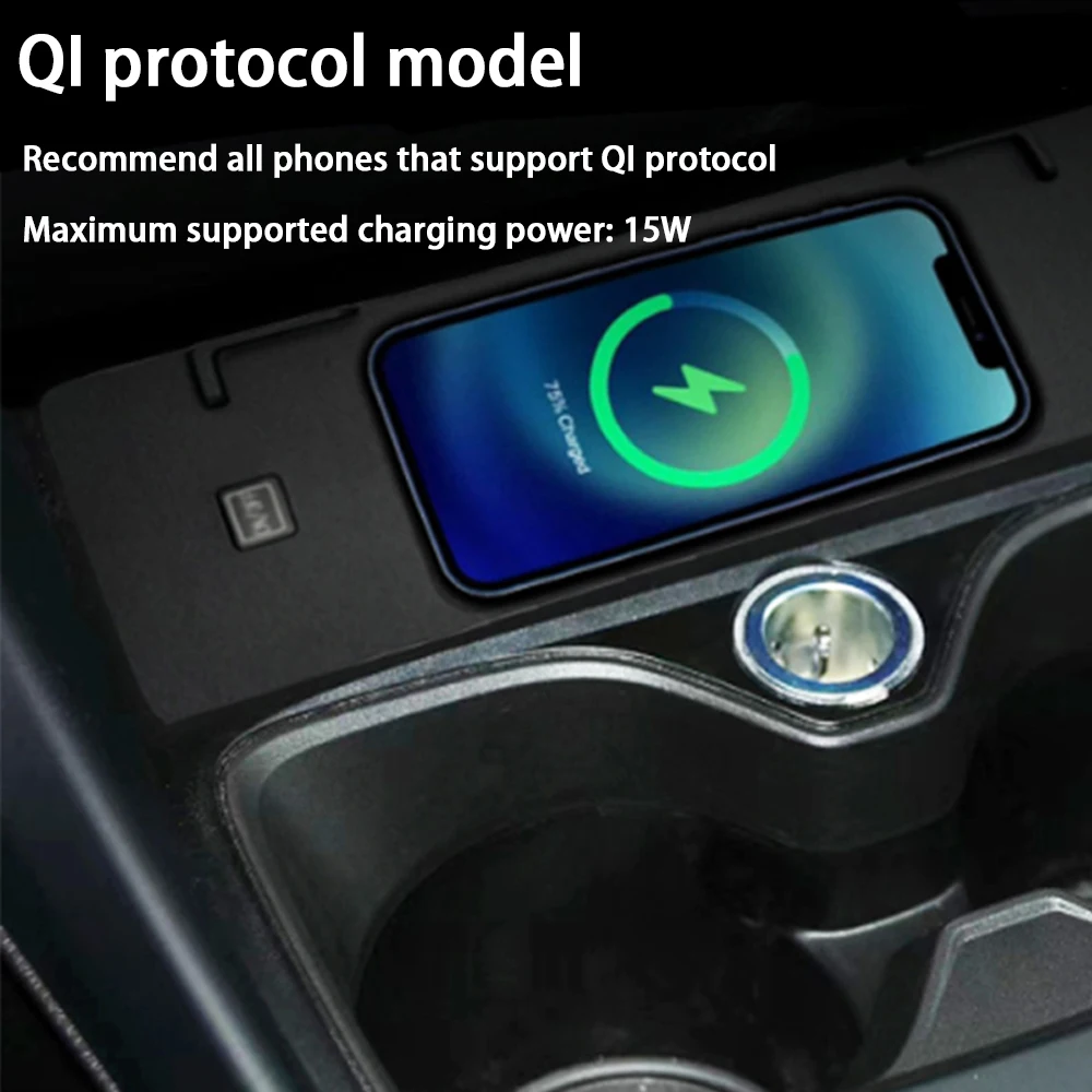 Voor BMW 1 2 Serie F20 F21 F22 F23 M2 F87 Middenconsole Opslag Draadloze Mobiele Telefoon Oplader 18 W iPhone Magsafe Snel Opladen