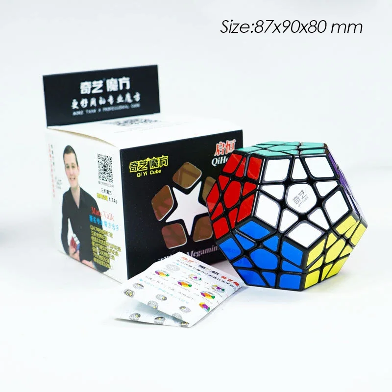 QIYI – Cube magique Speed 3x3x3 4x4 5x5x5, autocollants professionnels noirs, Puzzle, Cube magique éducatif, apprentissage, jouets pour enfants