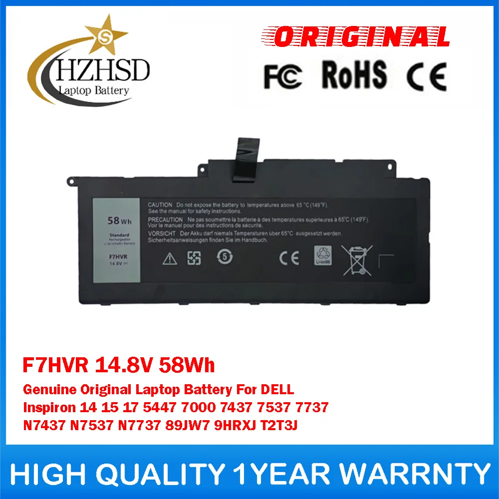 

F7HVR 14.8V 58Wh Genuine Original Laptop Battery For DELL Inspiron 14/5/7 5447 7000 7437 7537 7737 N7437 N7537 N7737 89JW7 9HRXJ