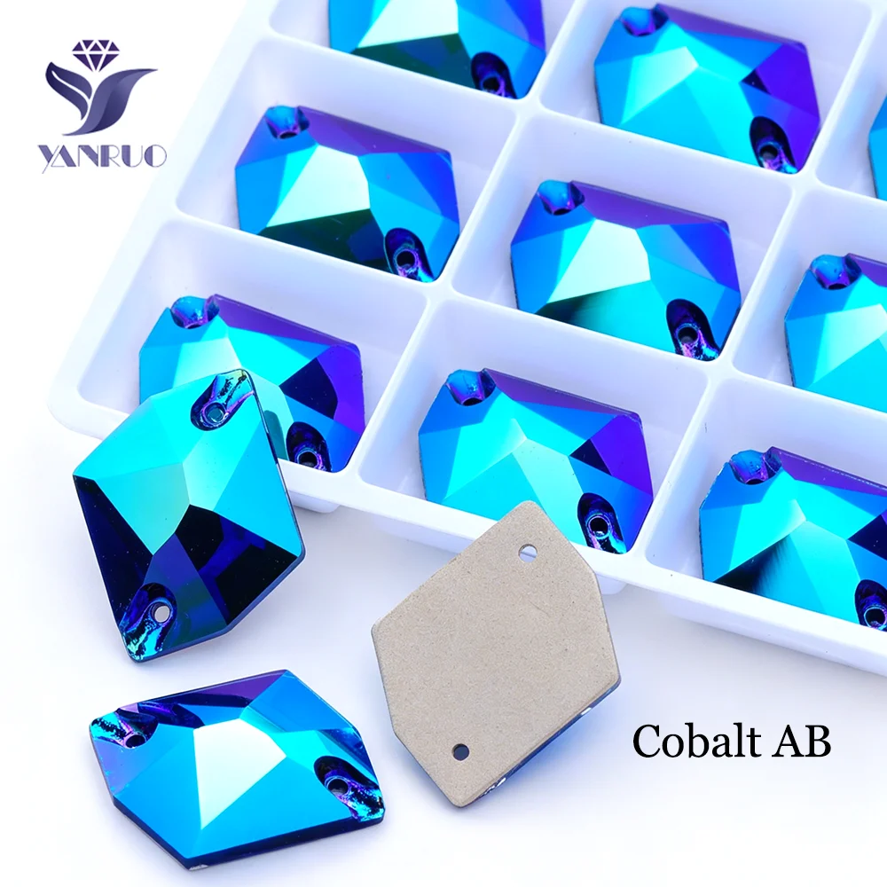 YANRUO 3265 Cosmic Plating Color AB Charms Glas Kristall Strasssteine DIY Nähzubehör für Kleidungsaccessoires – Detail 1