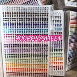 15 Colors Crystal Rhinestones Stickers for Face 900pcs Mixed Size Eye Makeup Jewels Gems Glitters Decorations Festival Stickers