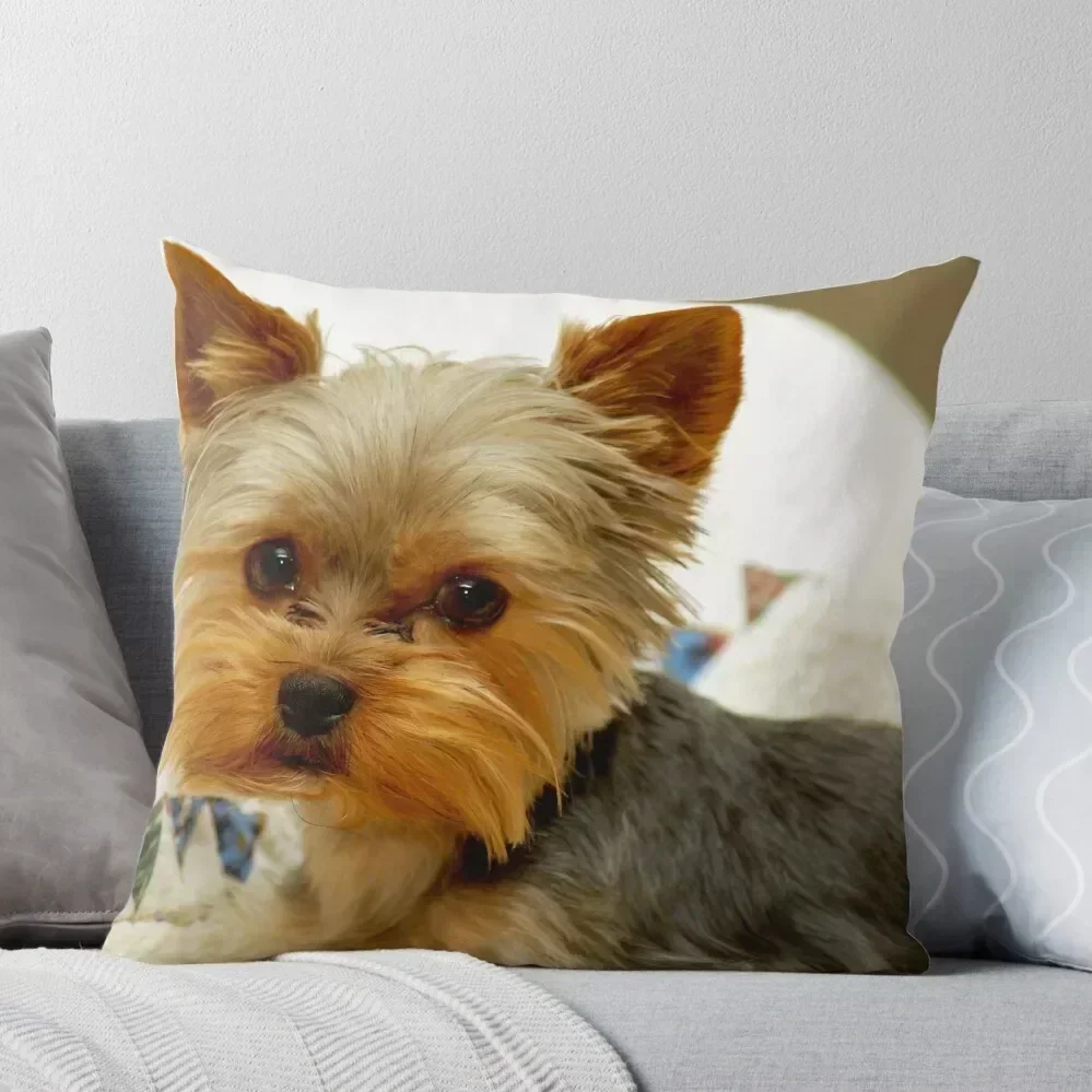

Yorkshire Terrier & Quilt Throw Pillow Christmas Cushion For Home Cushion Child pillow cover luxury covers for pillows pillow