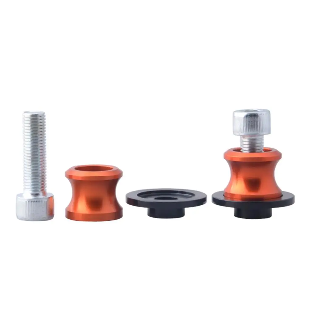 حزمة من 2 بكرات Swingarm العالمية للدراجات النارية، ذراع التأرجح المسمار #6