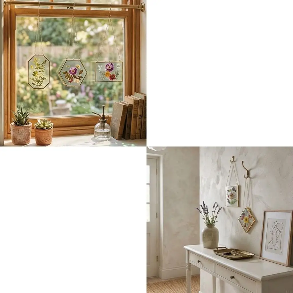 L9BE 6PCS Multifunctional Metal Frame Glass Display Suitable for Preserving Plant