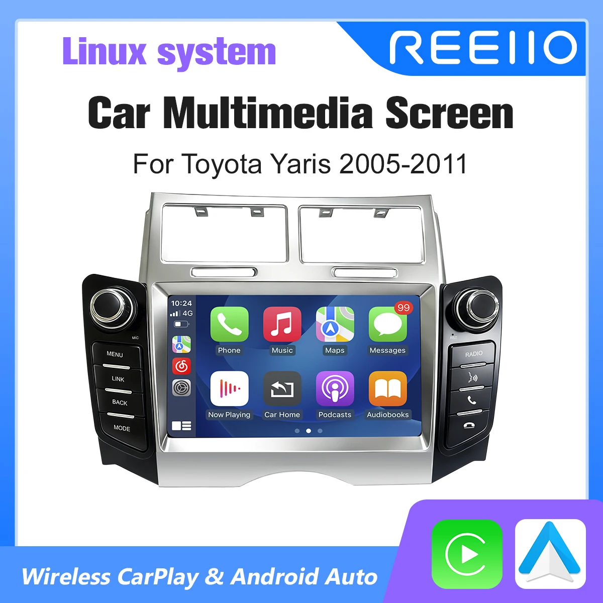 For Toyota Yaris XP90 Vitz Platz 2005-2011 7inch Car Radio CarPlay Central Multimedia Players intelligent Car systems
