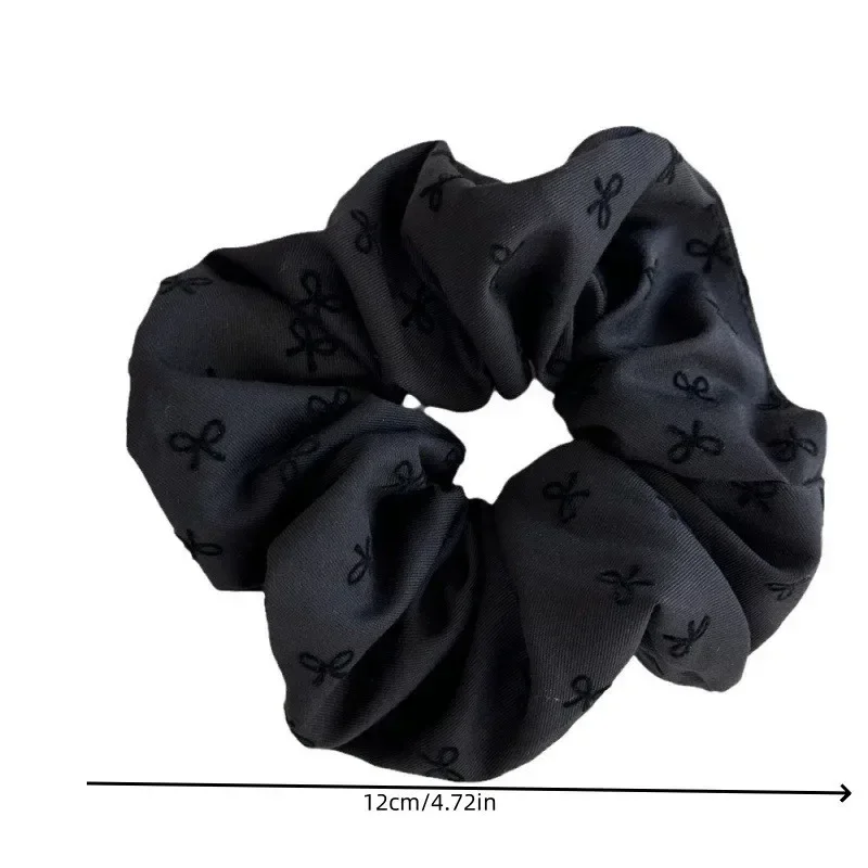 ที่คาดผมลายจุดโบว์สำหรับฤดูใบไม้ร่วงและฤดูหนาว สไตล์เรโทร ยืดหยุ่นสูง คุณภาพดี ยางมัดผมแบบเรียบง่าย อุปกรณ์เสริมผม