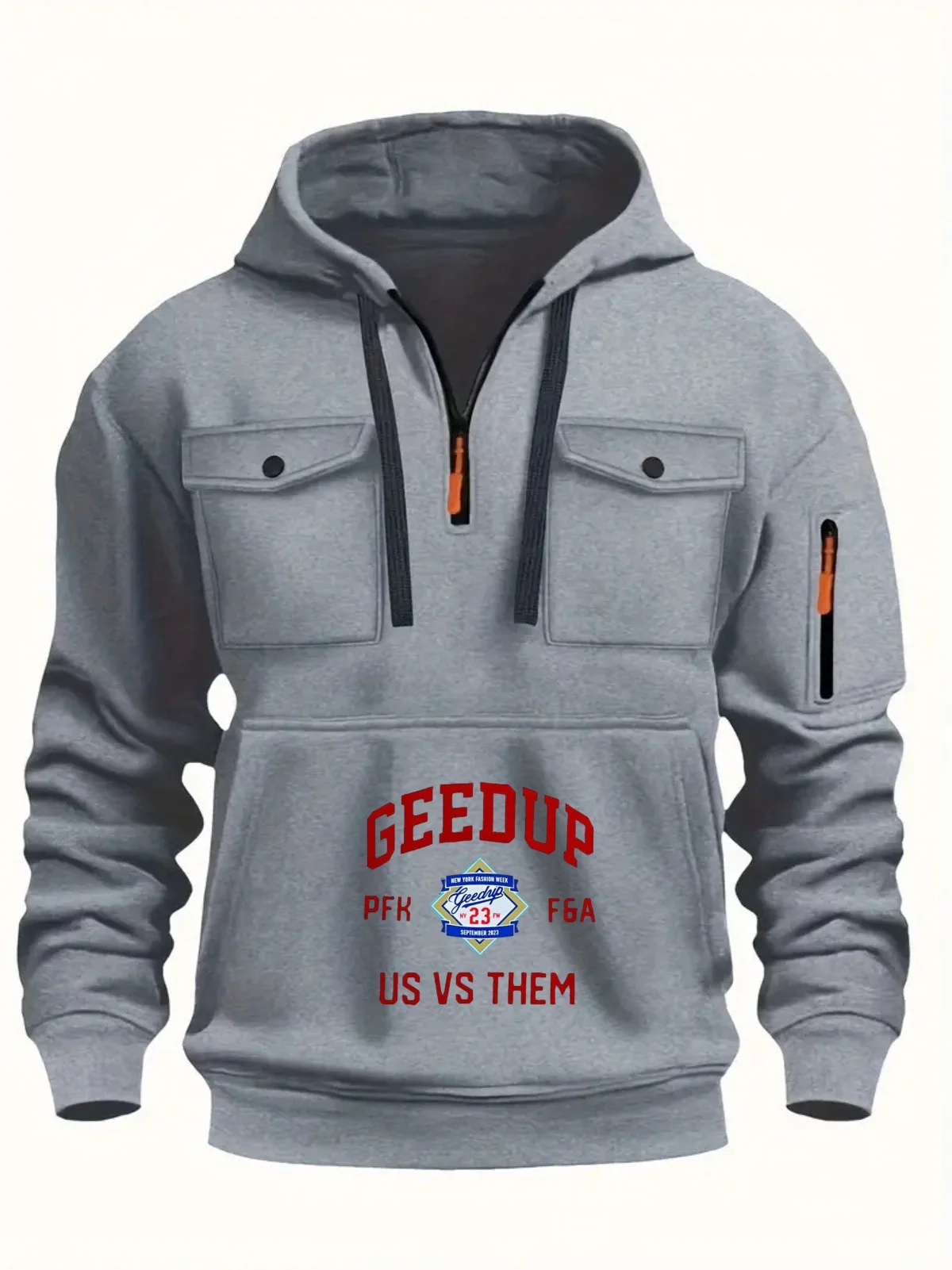 

Men's 2025 Autumn/Winter Casual Hooded Sweatshirt - Fashion with multiple pockets classic logo multiple colors versatile outerwe