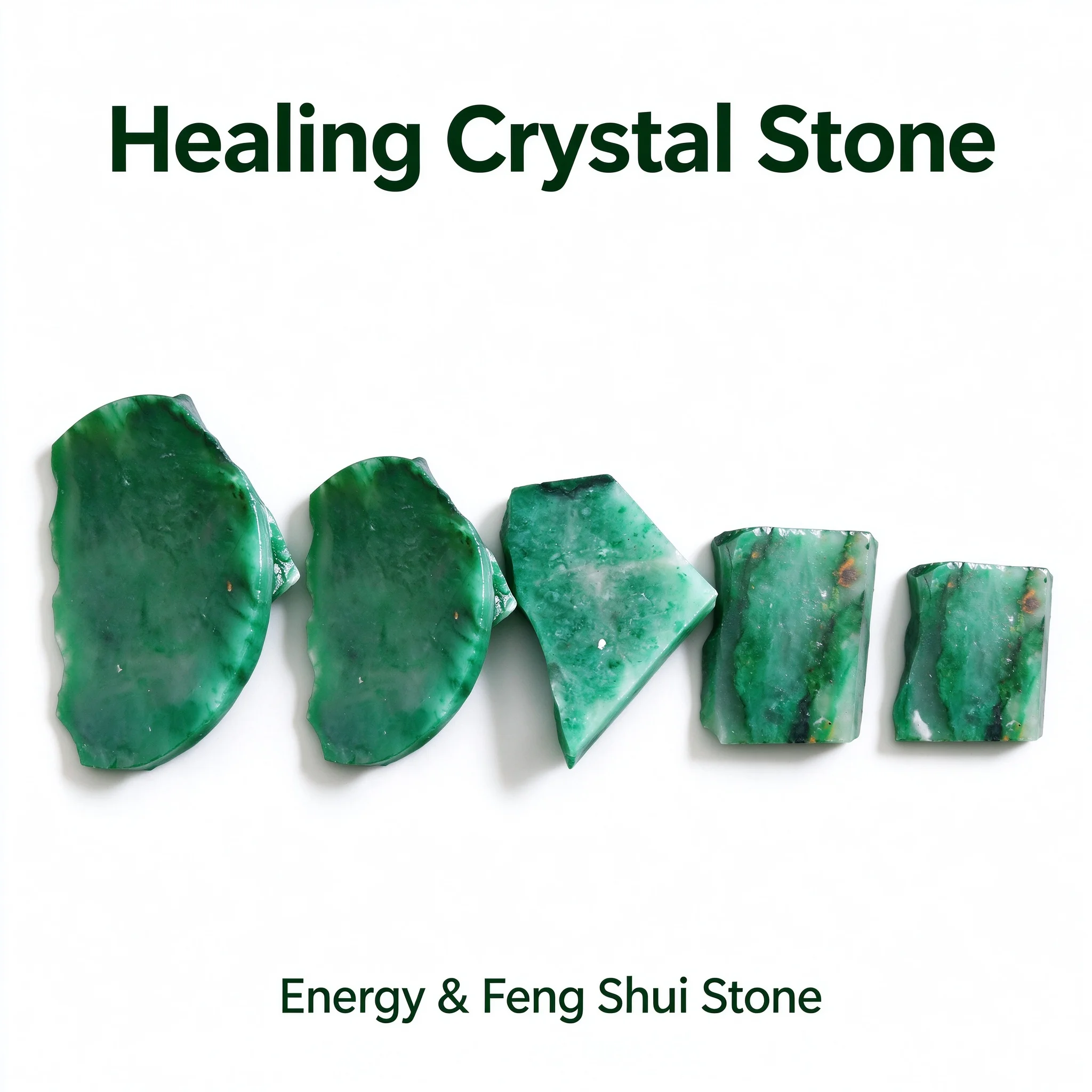 Natural Green African Jade Stone Jadeite Substitute Rough Slab Loose Pieces for Jewelry Making Healing Gemstone Mineral Specimen