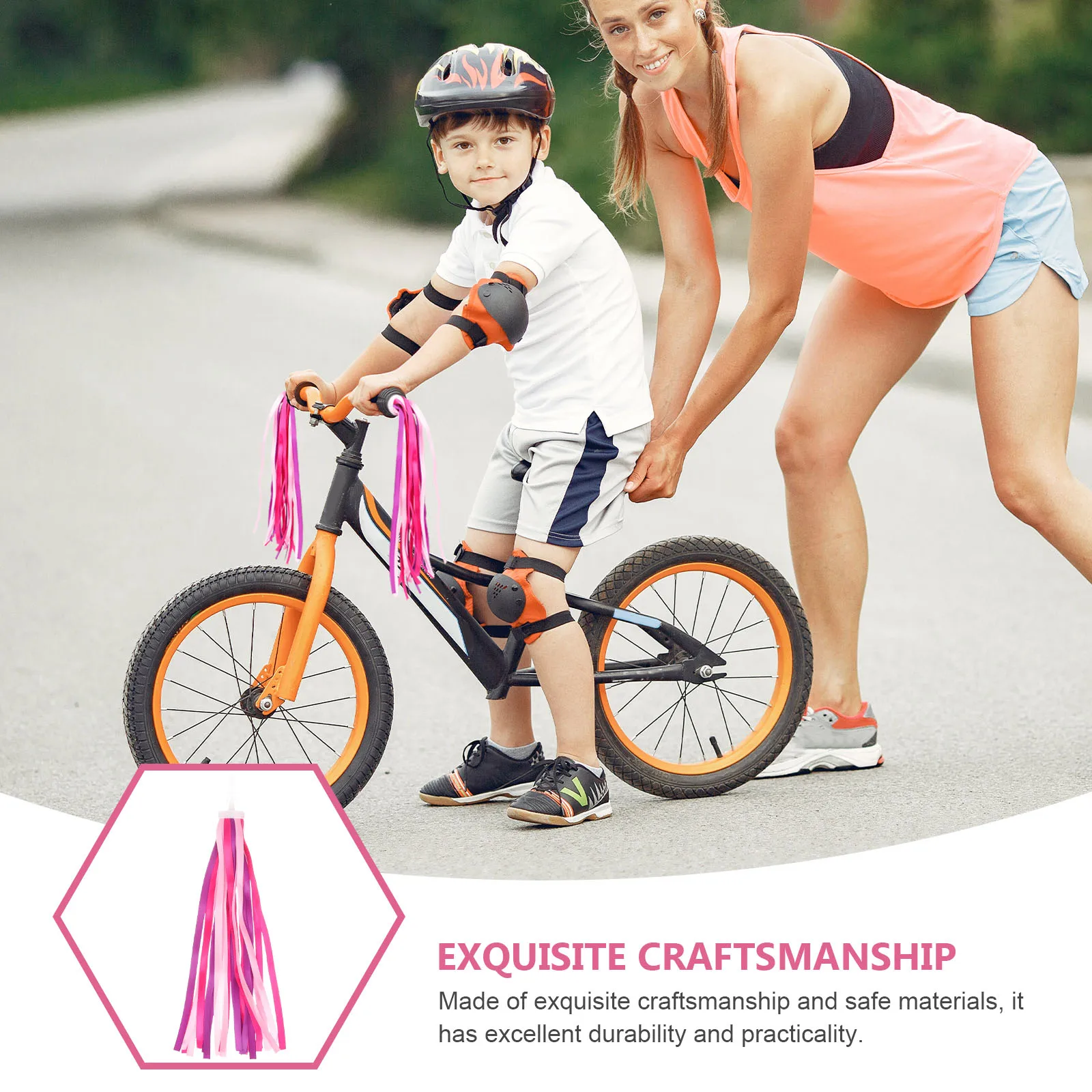 

Bike Streamers Handlebar Ribbons Decorative Colored Tassel For Bicycle Scooter Ride Fun Accessories