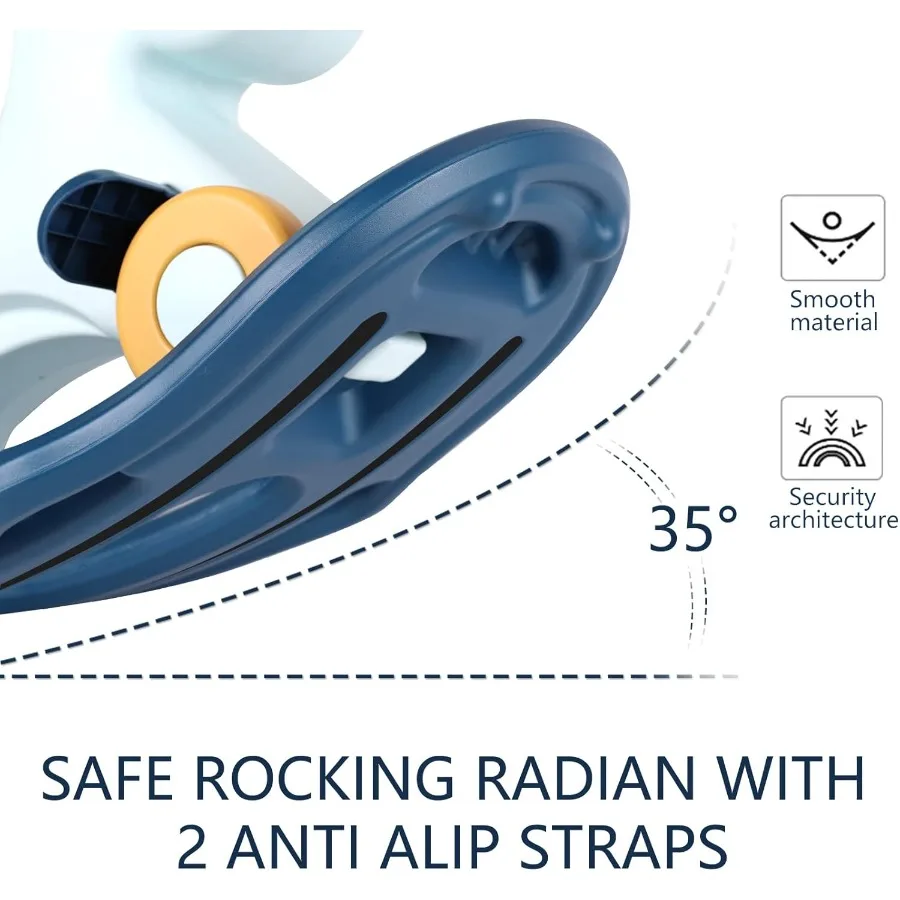 1～3歳児向け4in1ロッキングホース、ベビーロッキングトイ、楽しい誕生日プレゼント、1歳以上の男の子向け乗用玩具、取り外し可能な帽子付き