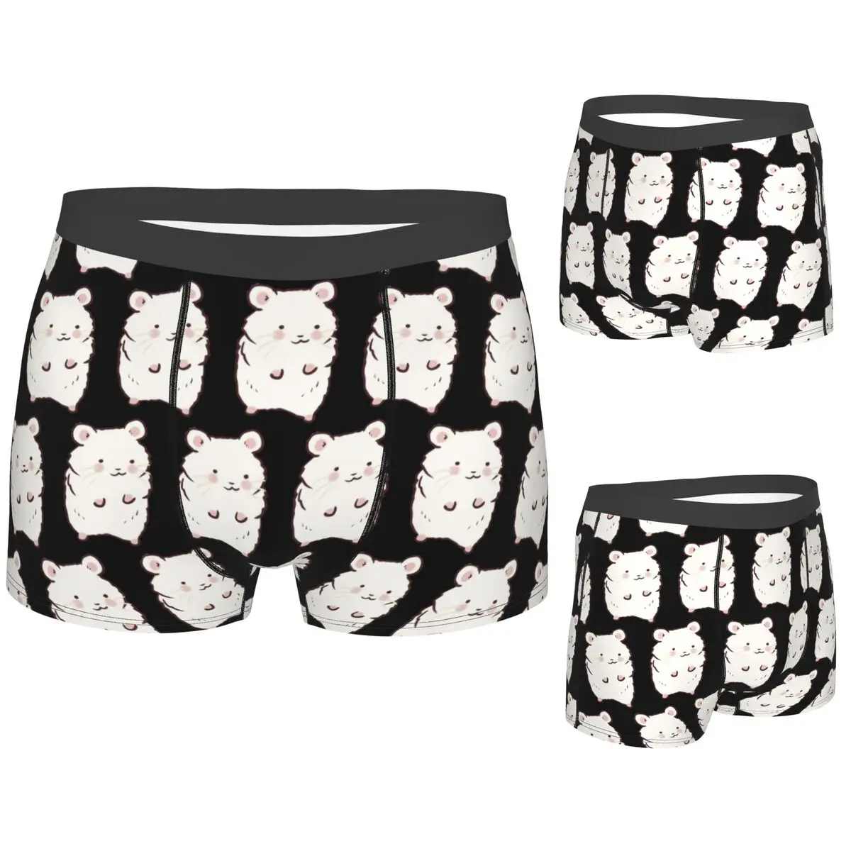 

Boxer Underpants Shorts Cute Hamster Drawing Panties Male Breathable Underwear for Homme Man Boyfriend Gift