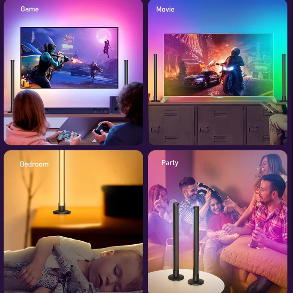 USB Tuya Wifi RGBIC LED muzyka rytmiczna atmosfera Pickup lampa PC Desktop dekoracja sypialni Nignt światła pilot aplikacji dla Alexa GoogleHome